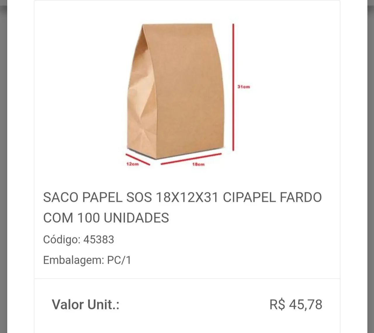 Saco de papel e papel acoplado 