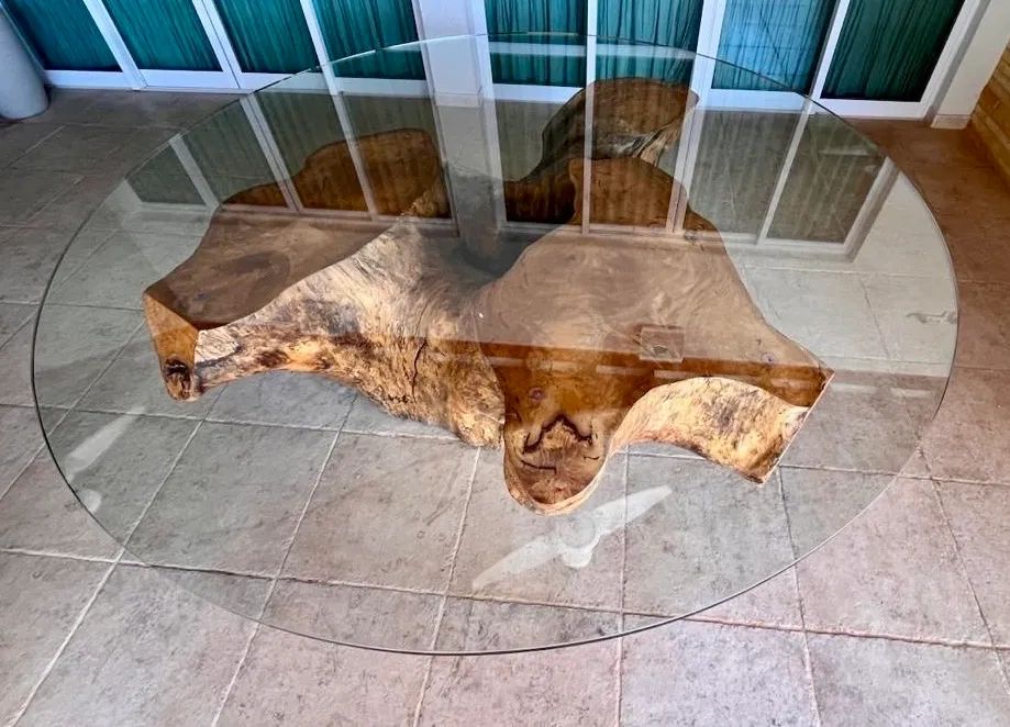 Mesa tronco tampo vidro 10 lugares - Foto 5