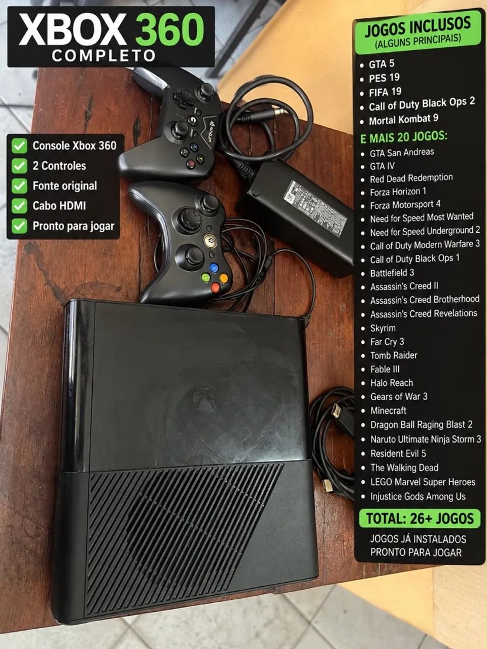 XBOX 360 DESBLOQUEADO COMPLETO
