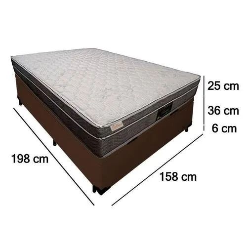  Colchão Casal Riviera + Base Baú Casal Marrom - Foto 2