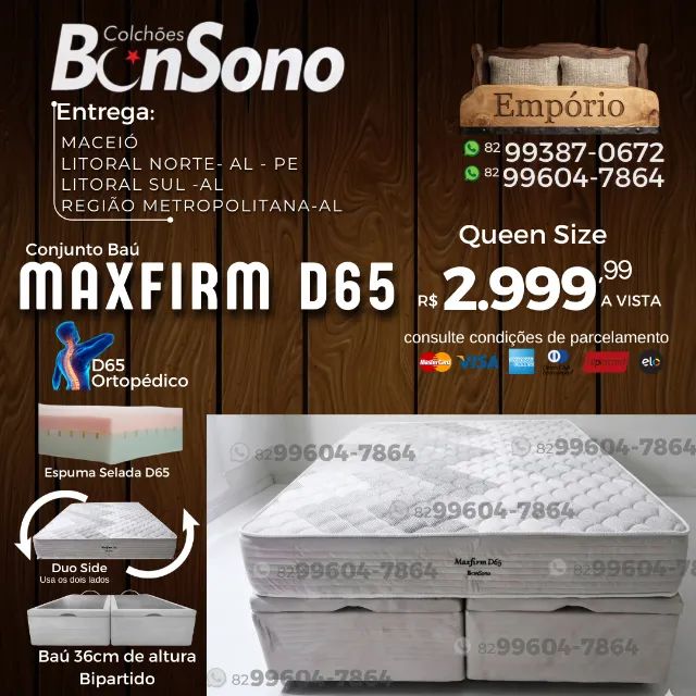 Conjunto baú base bau e colchão Bonsono itens a pronta entrega consulte modelos  - Foto 4