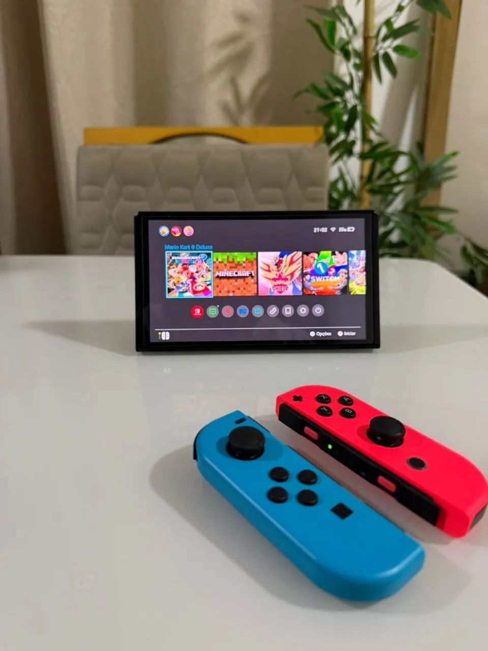 Console de Vídeo Game Nintendo Switch Oled Desbloqueado - Foto 4