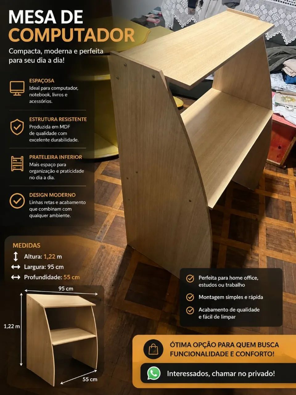 Mesa De Computador  - Foto 2