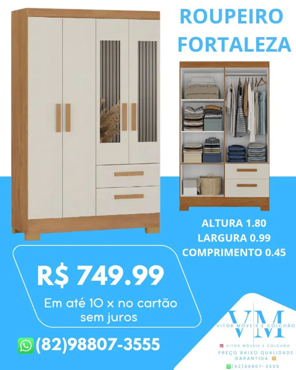 PROMOÇÃO DE GUARDA ROUPA SOLTEIRO 