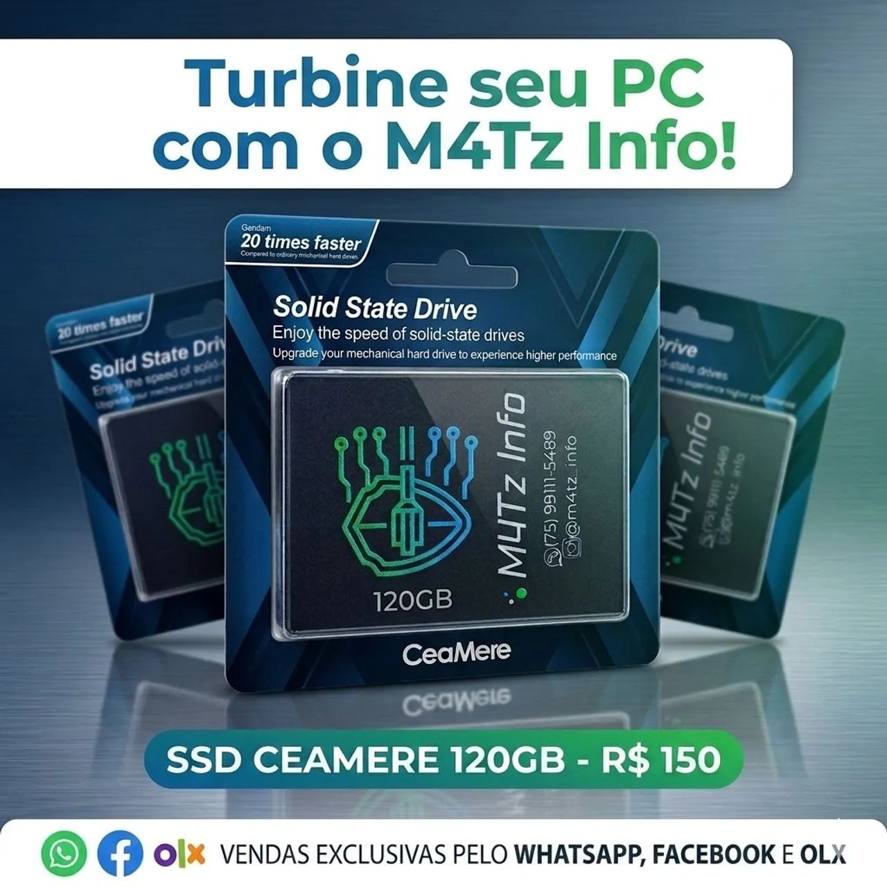 SSD SATA 120GB (Lacrado e 90D de garantia)