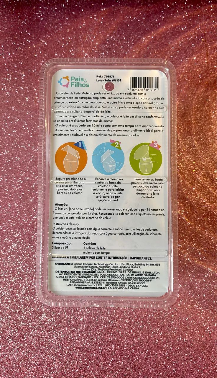 Coletor de Leite Materno de Silicone e BPA Free - Foto 2