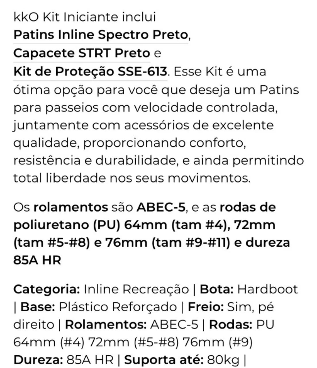 Kit Patins Inline Iniciante Spectro Roxo Traxart - Foto 4