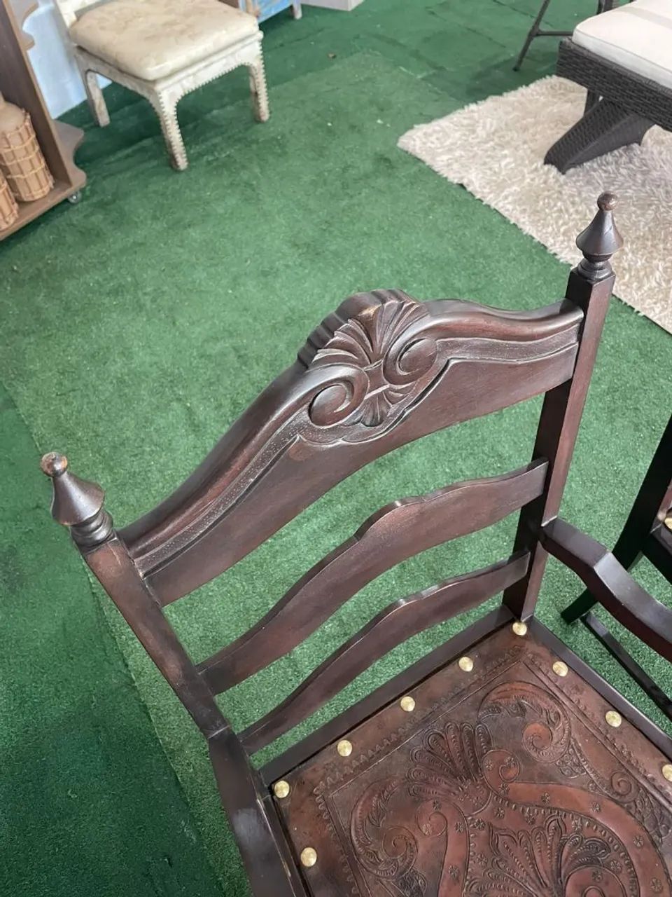 Mesa de madeira com braços  - Foto 5