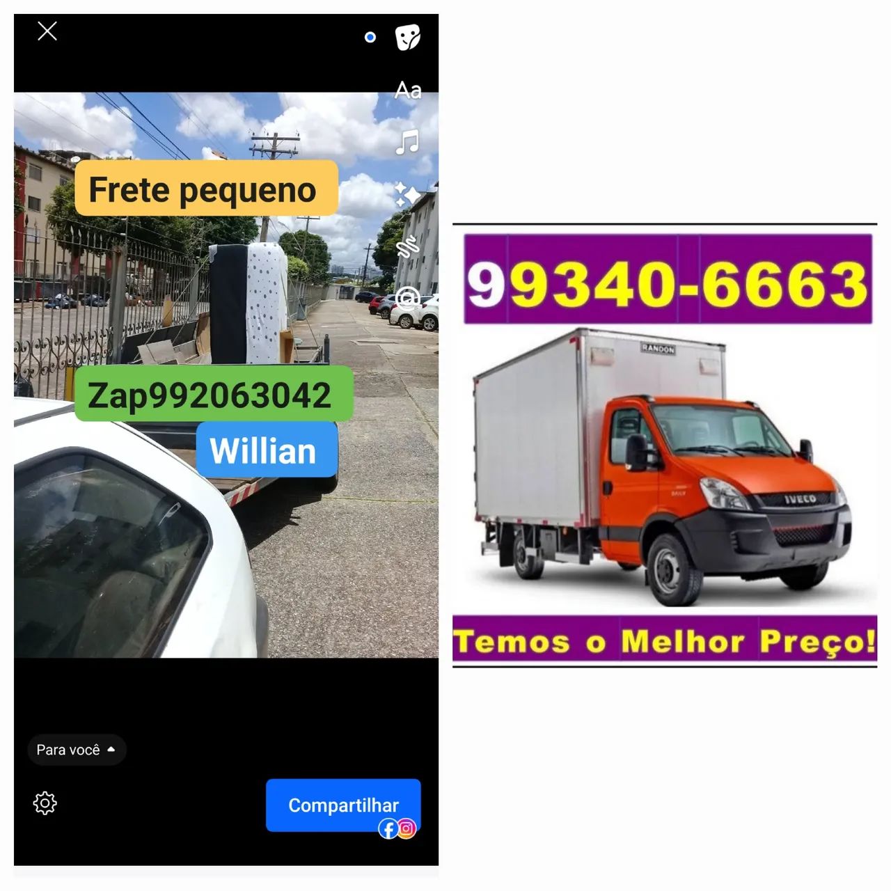 Pequeno,Mudança no BAÚ e guincho 