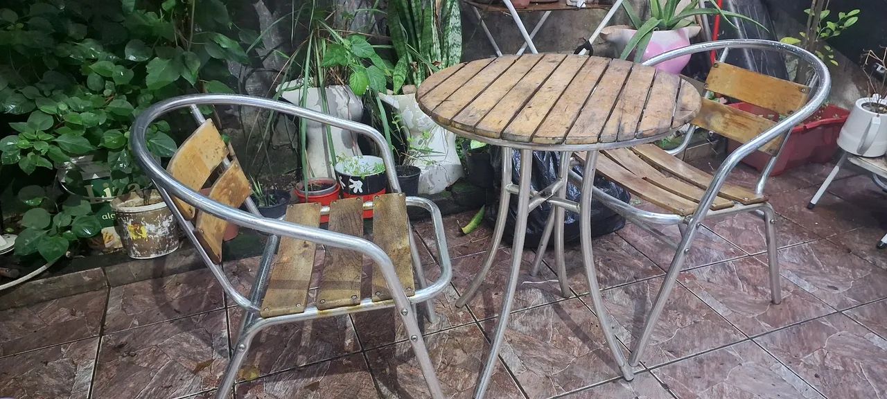 Conjunto mesa e cadeira jardim varanda praia - Foto 2