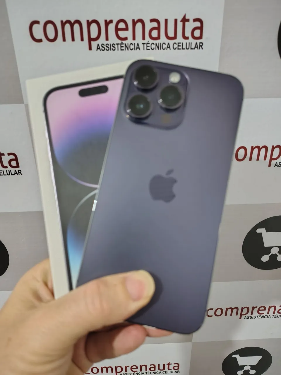 iPhone 14 Pro Max 256GB Roxo Deep Purple - Estado de Novo - Caixa