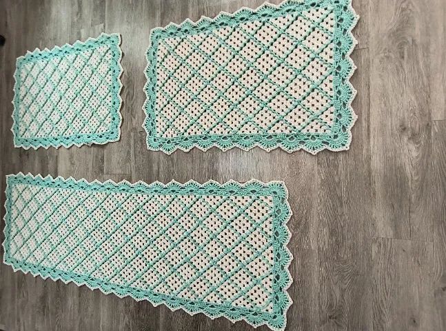 Kit passadeira para cozinha com 3 peças verde água - Foto 5