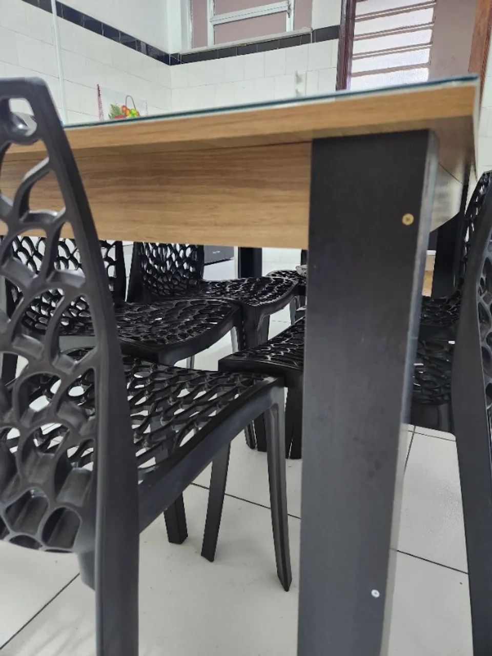 Mesa de Jantar retangular c/ 6 cadeiras - 6 lugares  - Foto 5