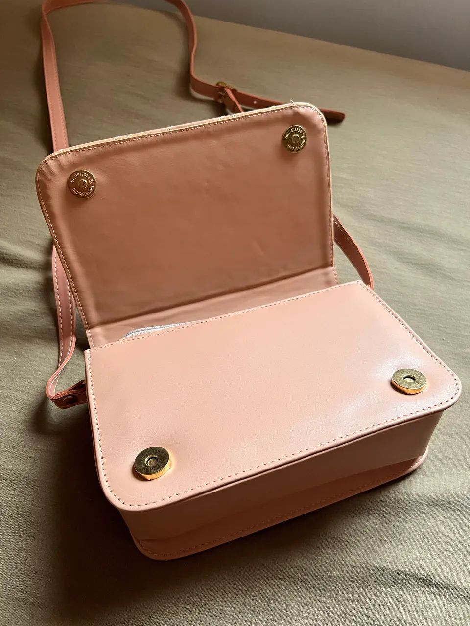 Bolsa de couro (rosa bebê) - Foto 3