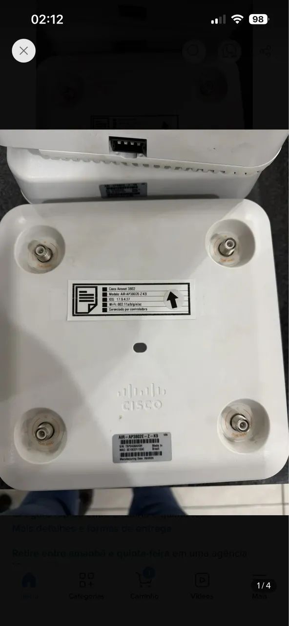 Access Point Cisco Air-ap3802e-z-k9 3802e  - Foto 2