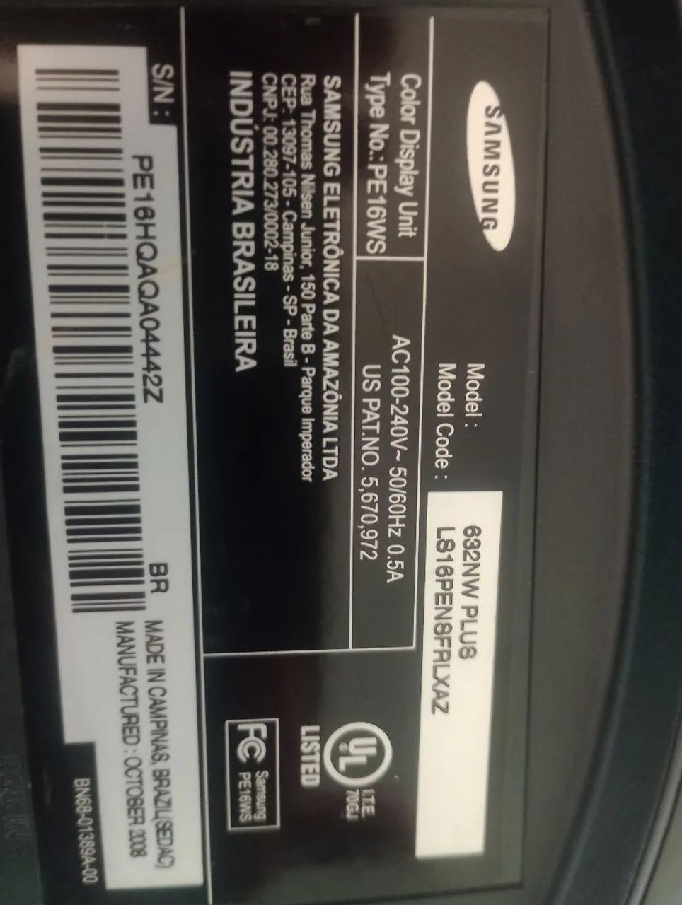 Monitor Samsung 15 pelegadas Syanc Master632nwplus - Foto 3