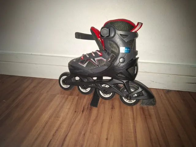 Patins Oxelo+Kit proteção e capacete - Foto 4