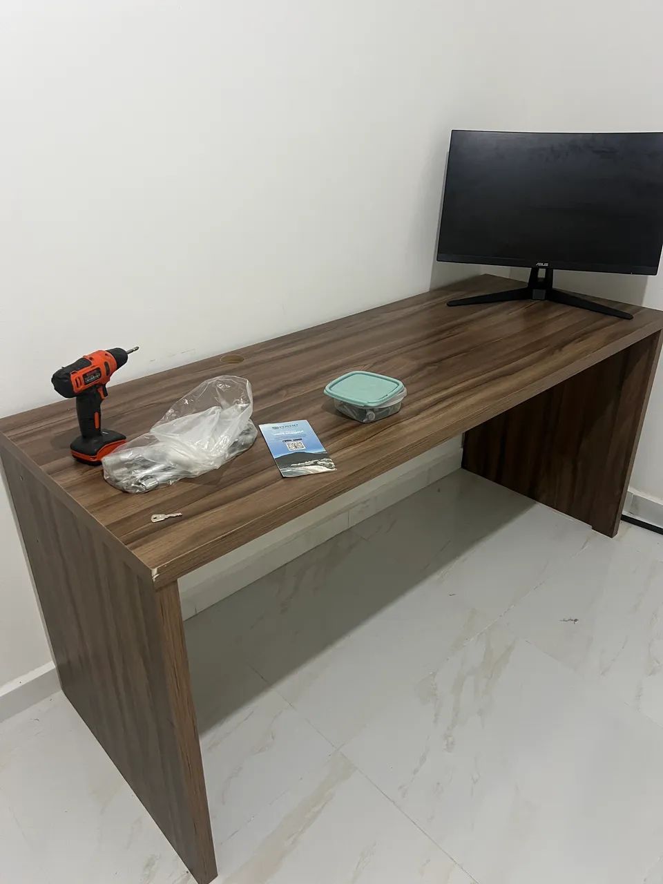 Mesa de Escritório MDF Marrom - Foto 4