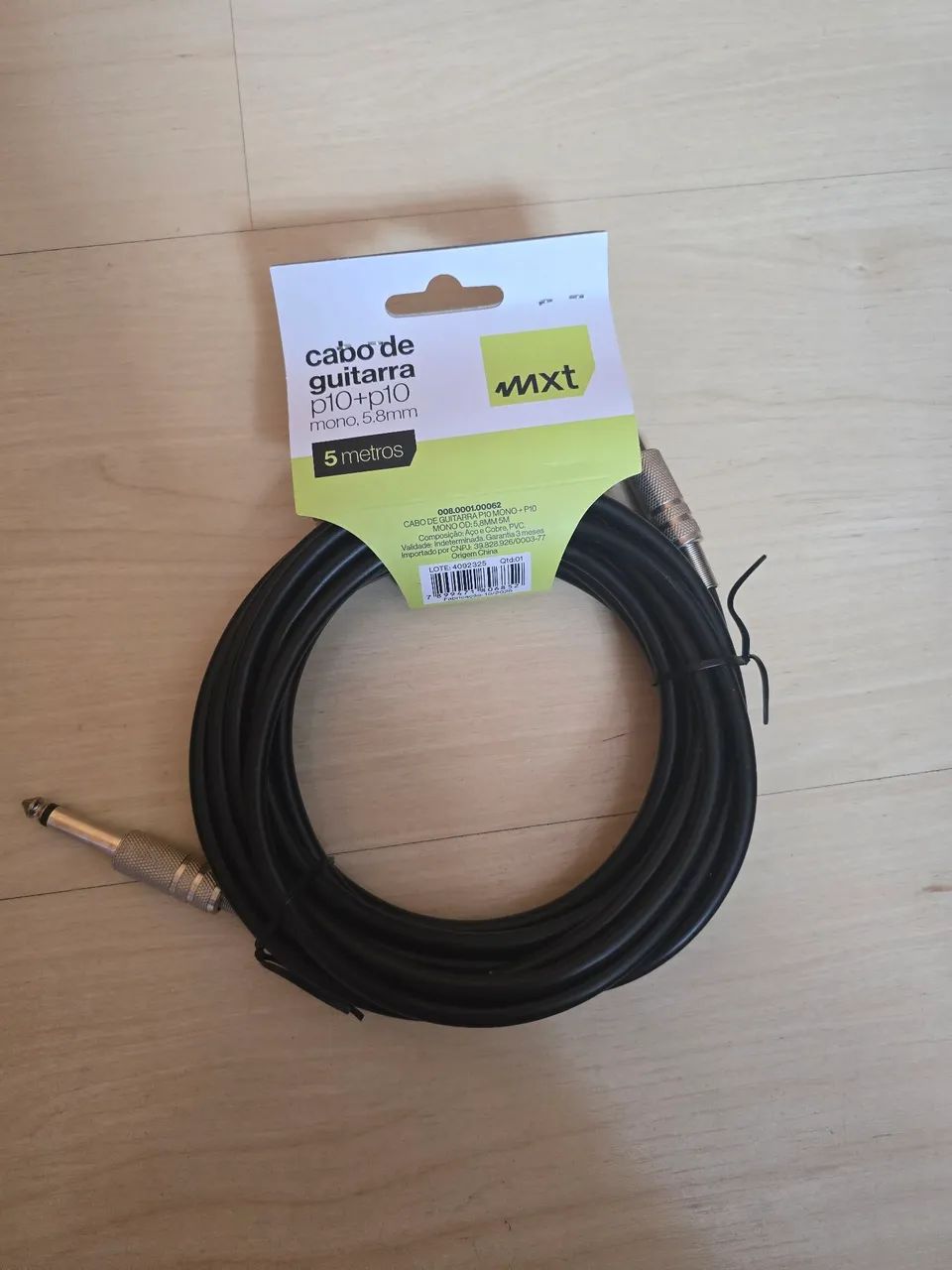 Cabos de guitarra p10+p10 5m
