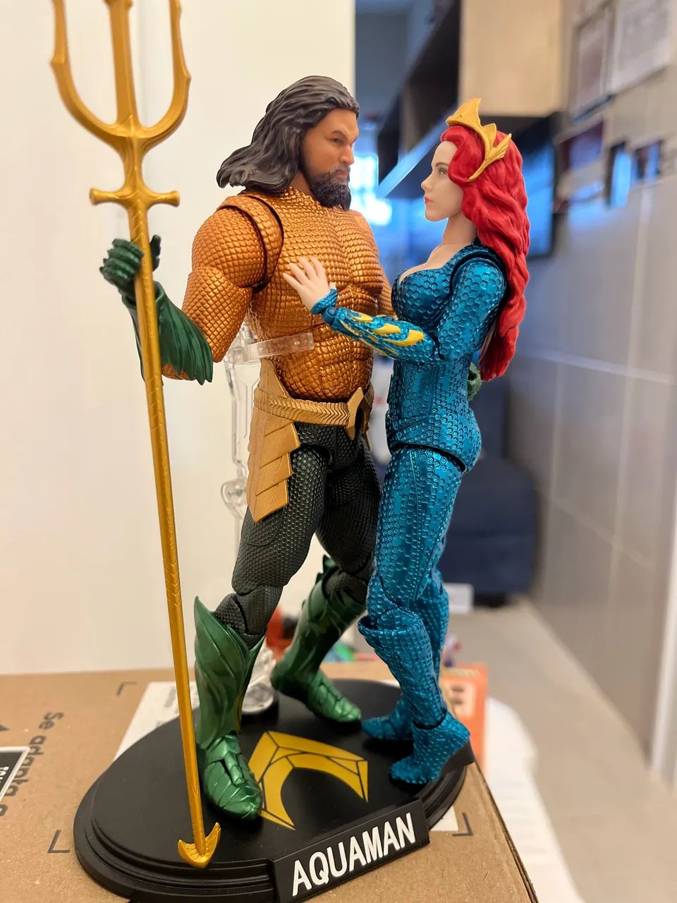 Aquaman e Mera bonecos action figures fondjoy - Foto 2