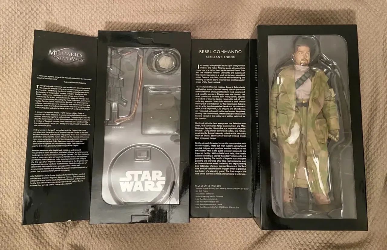 Star Wars- Sideshow - Endor Rebel Commando Sergeant - 1/6 Scale Figure - 12 polegadas - Foto 3