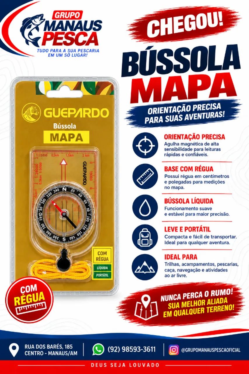 BÚSSOLA MAPA GUEPARDO - ORIENTAÇÃO E PRATICIDADE ?