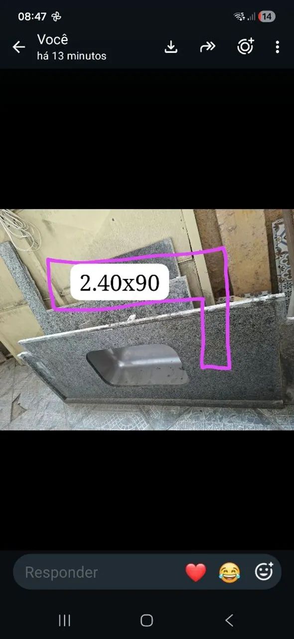 Pia com bancada 