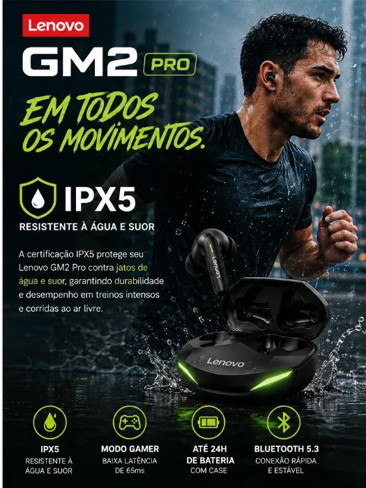 Fone Lenovo GM2 Pro - Lacrado - Foto 2