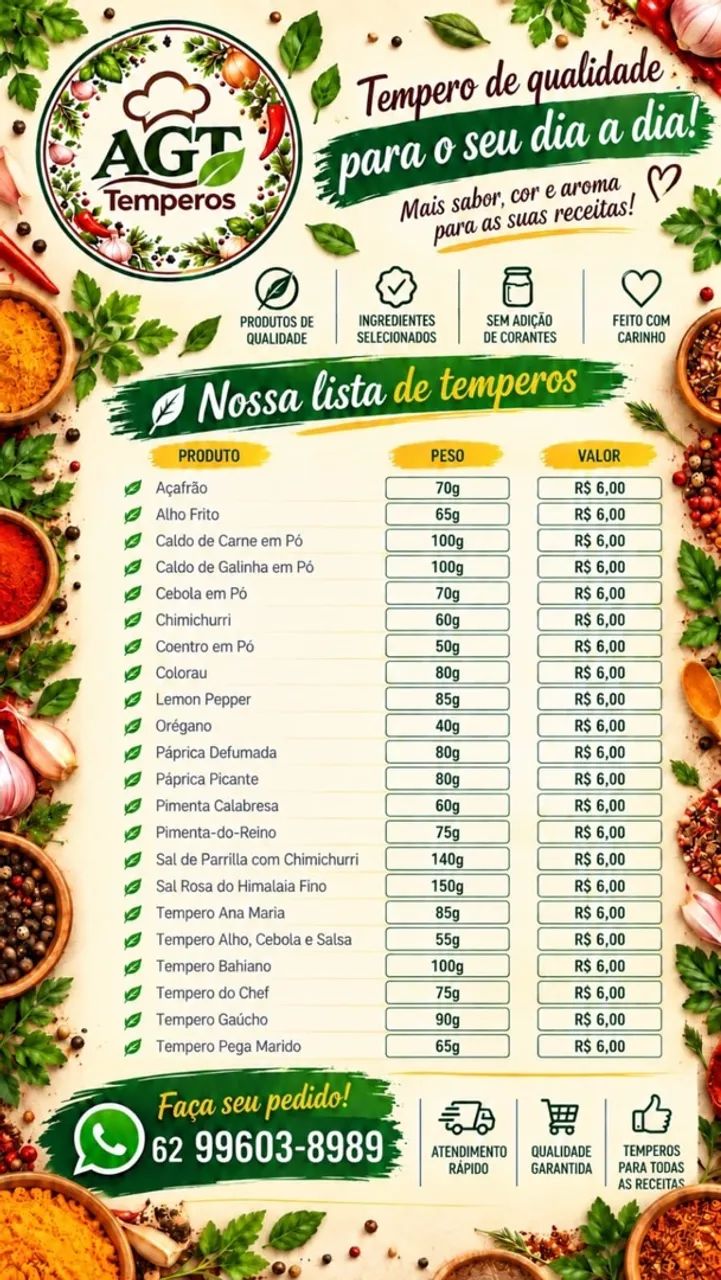 TEMPEROS PUROS E NATURAIS  - Foto 3