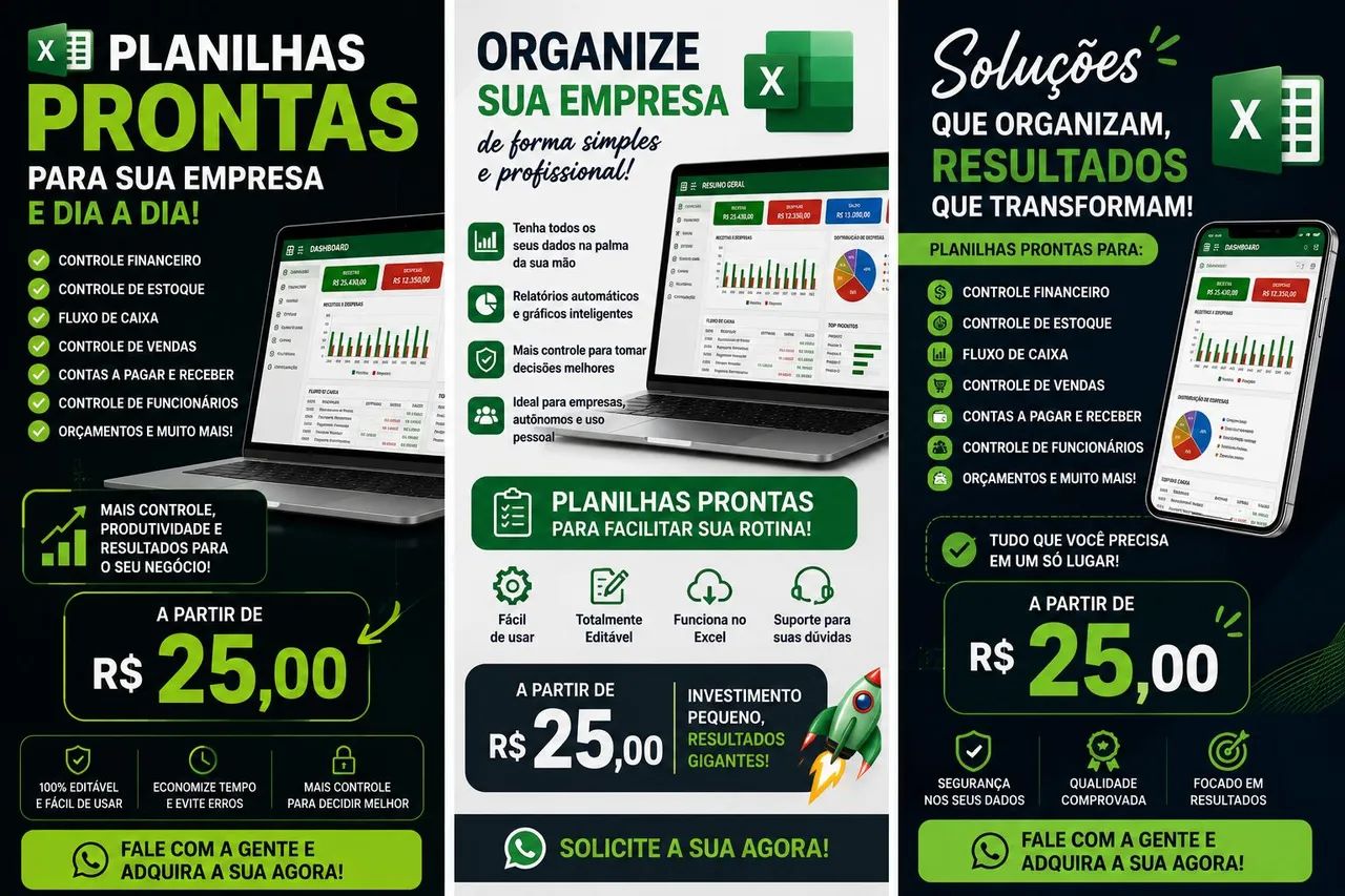 ? PLANILHAS PRONTAS PARA SUA EMPRESA E DIA A DIA! ? - Foto 3