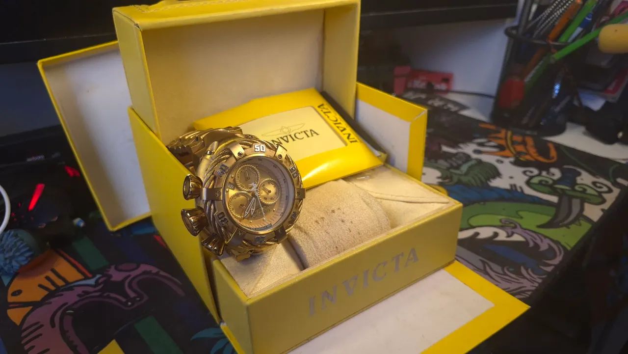 Relógio Dourado Invicta - Foto 4