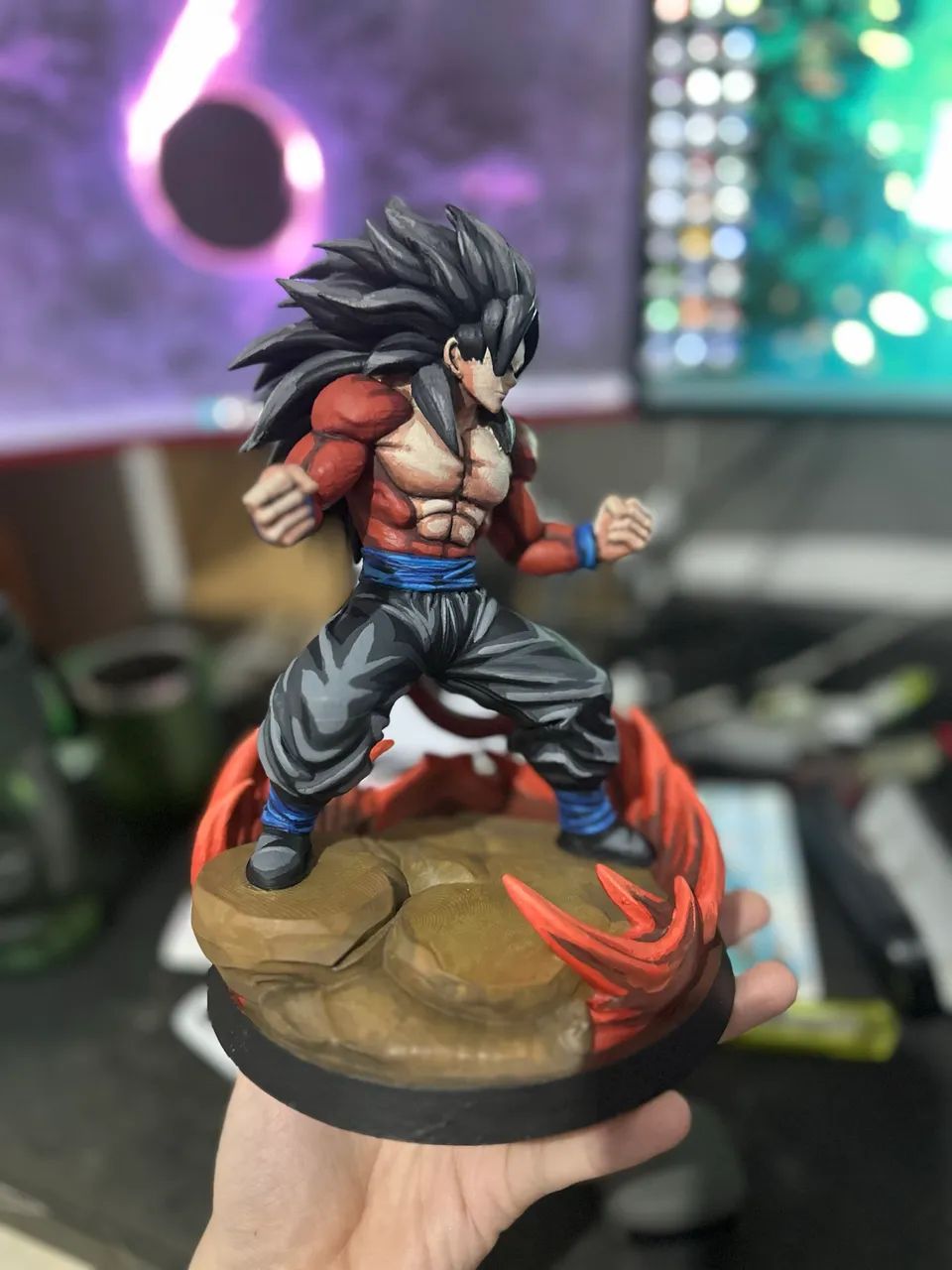 Goku ssj 4 action figure 23cm  - Foto 3