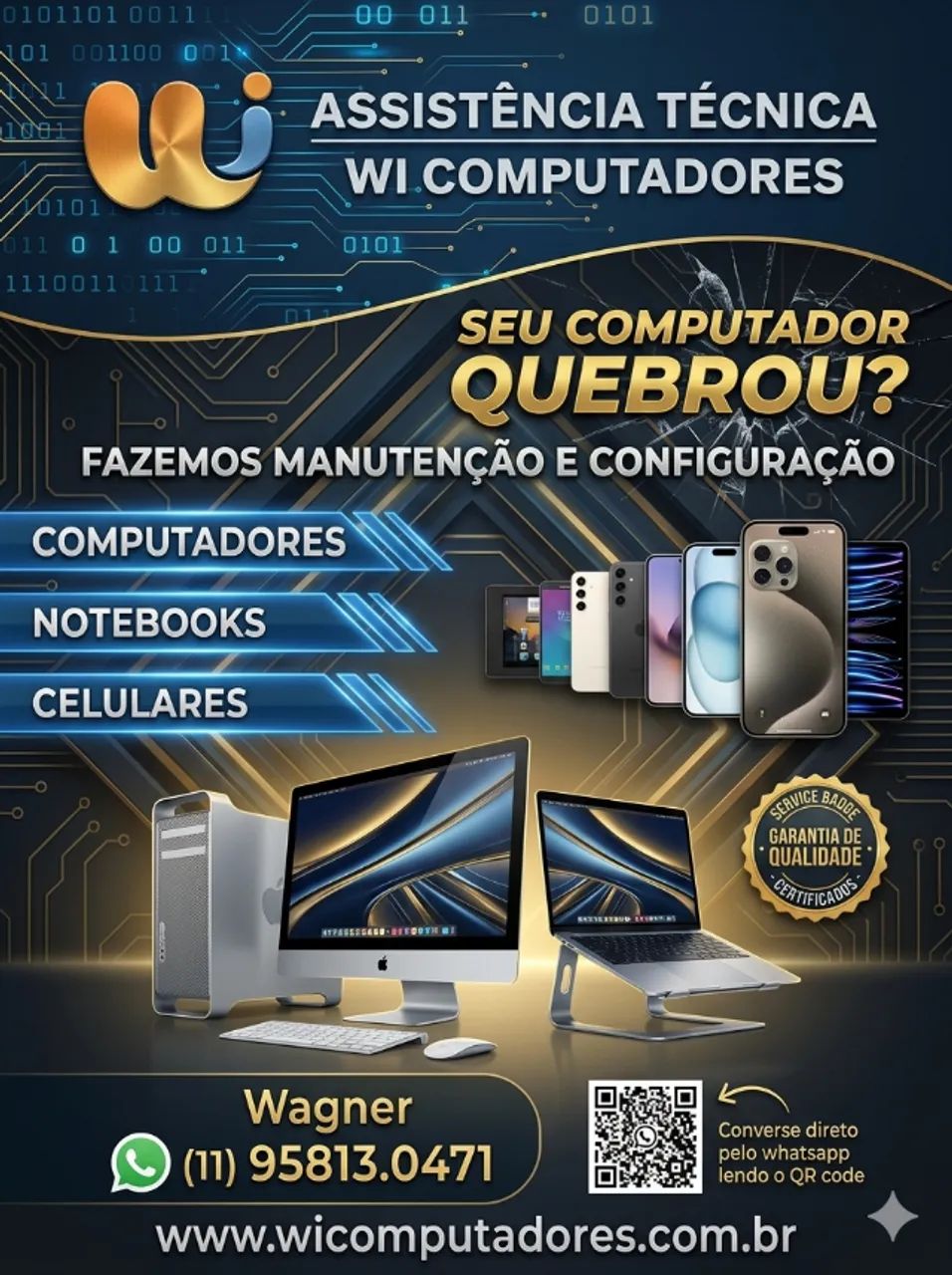 Assistência Técnica de Informática - Celulares, Notebooks e PC.  
