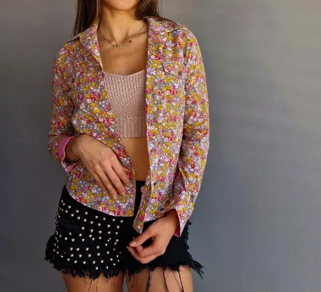 Camisa Floral Vintage Echo International