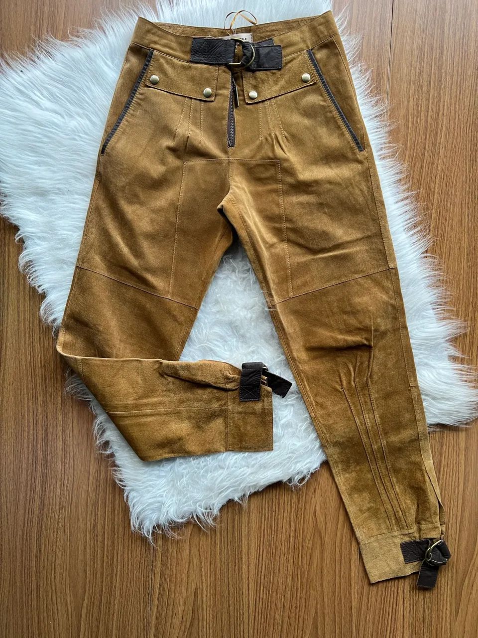 Calça de camurça em couro legítimo Tactile