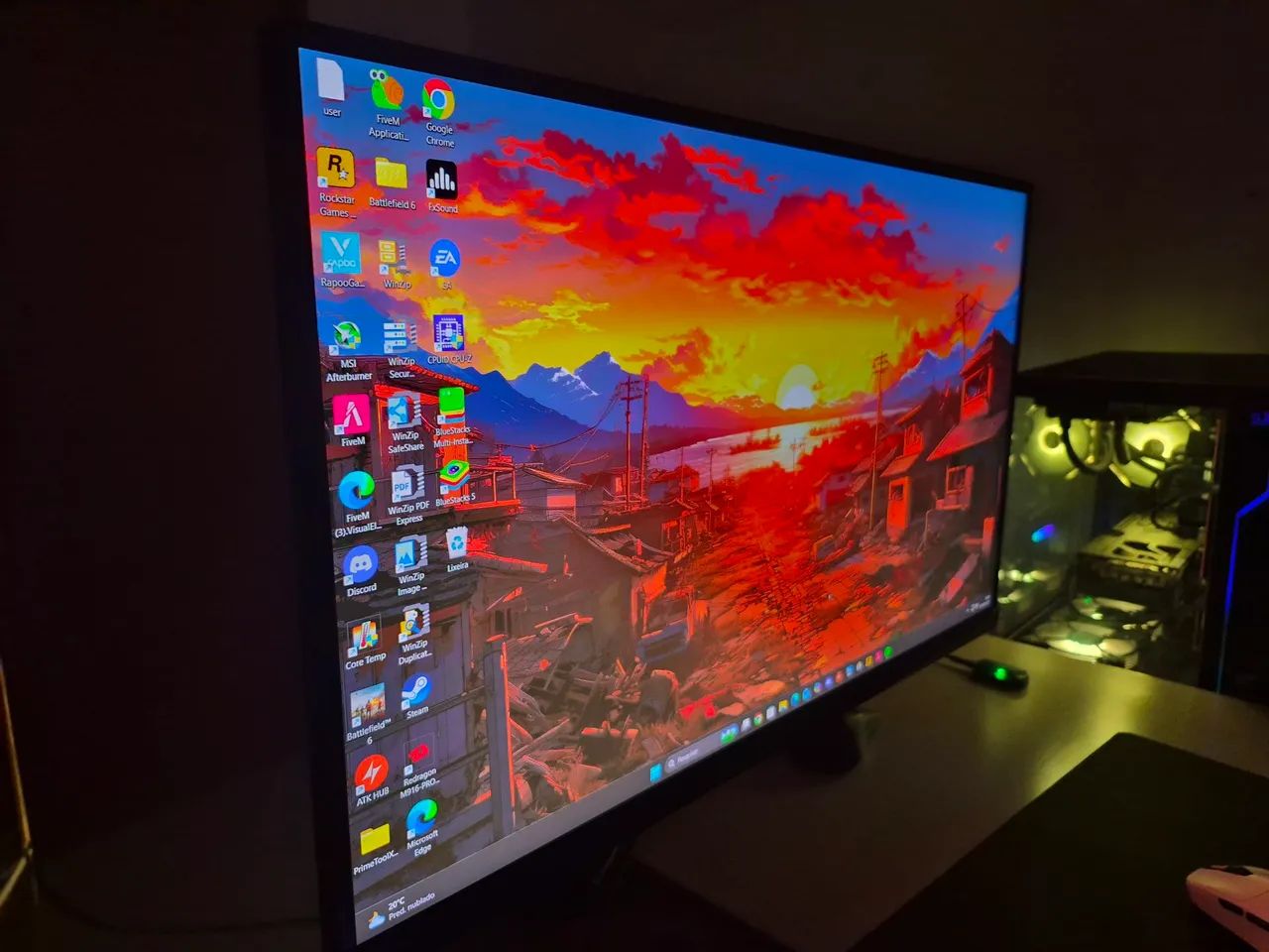 MONITOR ASUS TUF GAMING 27 polegadas vg27aql3a QHD FAST IPS 180HZ  - Foto 2