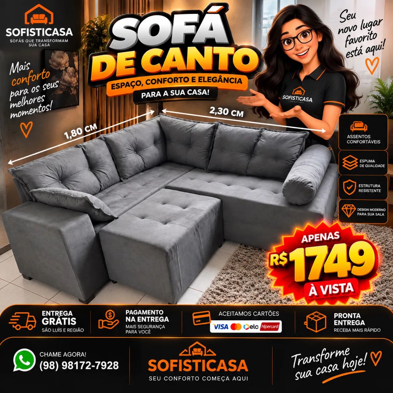 Sofá novos em promoção  - Foto 3