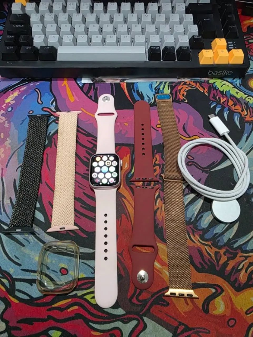 Apple Watch Series 9 GPS 41mm 64GB + 5 pulseiras e bumper - Foto 5