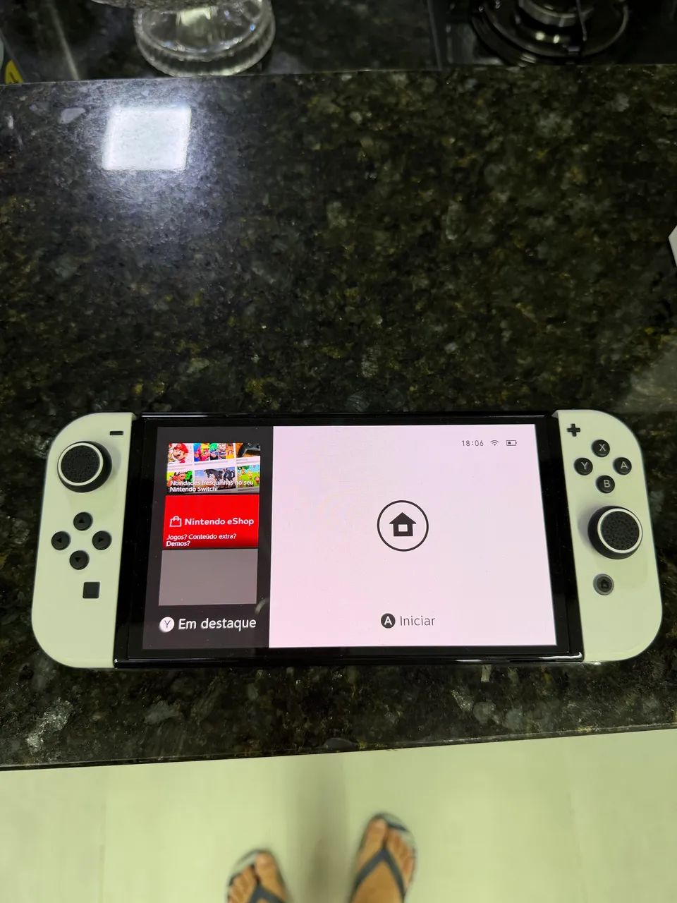 NINTENDO SWITCH OLED COMPLETO + JOYSTICK EXTRA ? R$ 2.000 - Foto 4