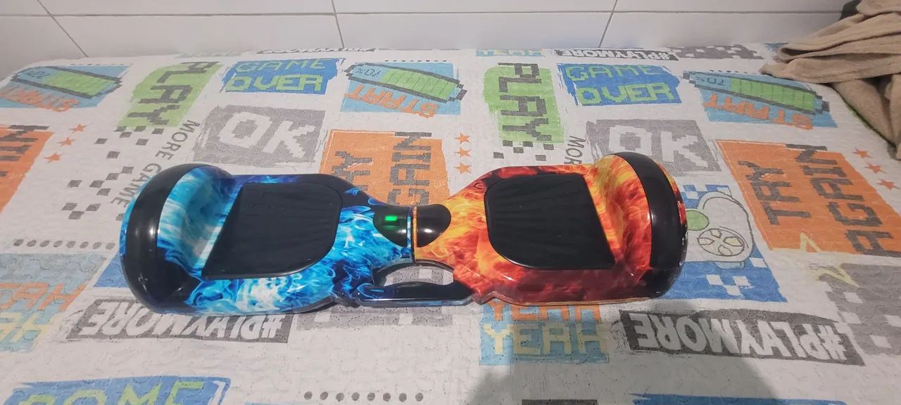 Hoverboard Skate Elétrico 6.5 Led Bluetooth Fogo e Gelo - Foto 4