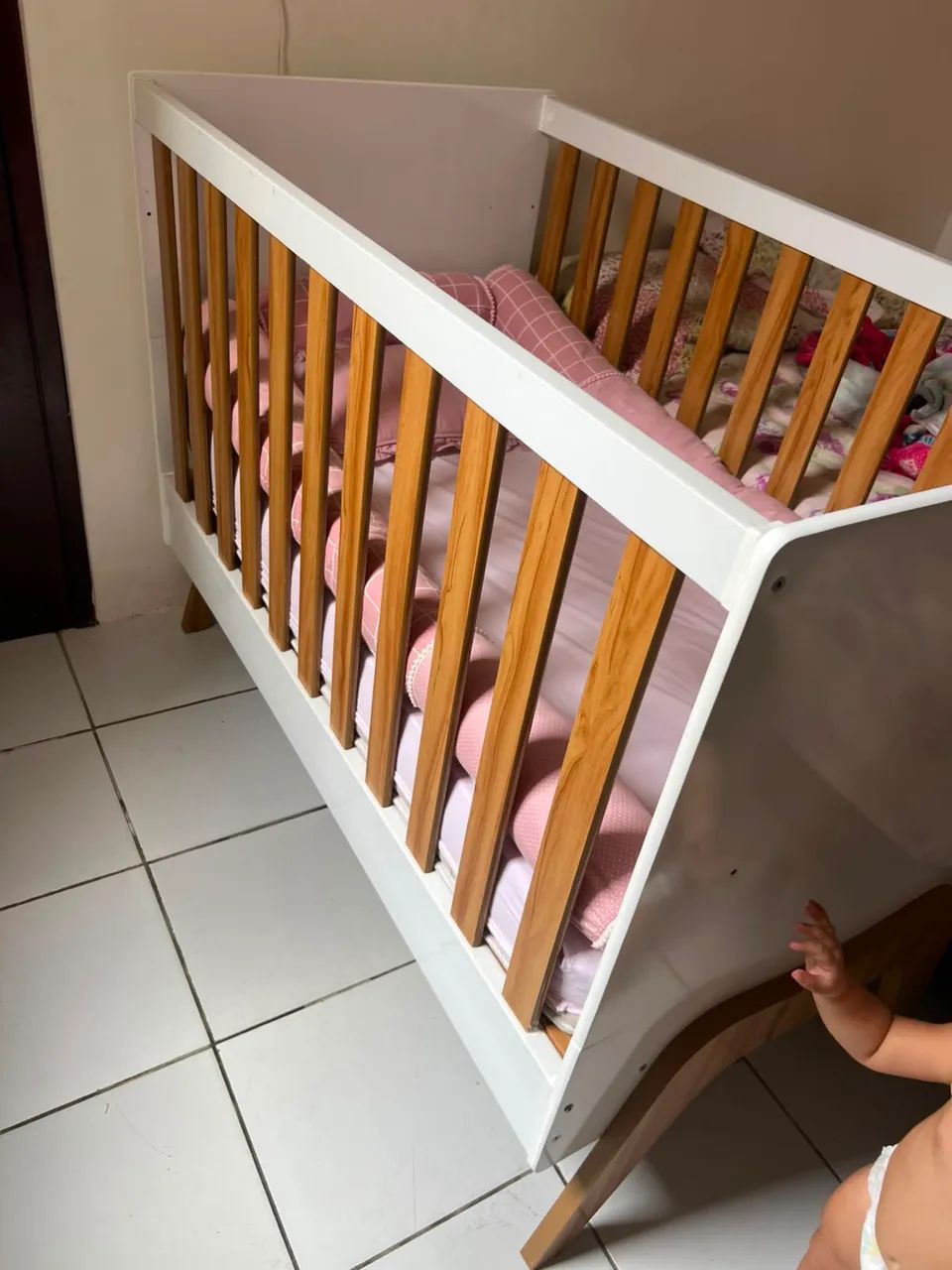 Berço que vira Mini Cama + Colchão + Kit Berço | Perfeito Estado - Foto 3