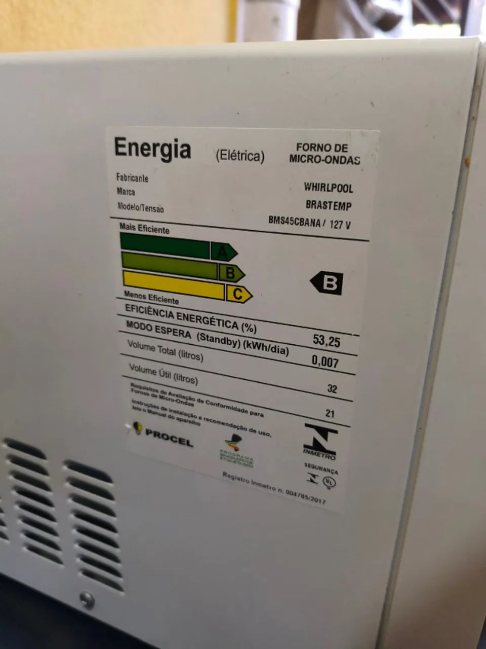 Micro-ondas Brastemp 32L Branco 127V - Funcionando Perfeitamente - Foto 2