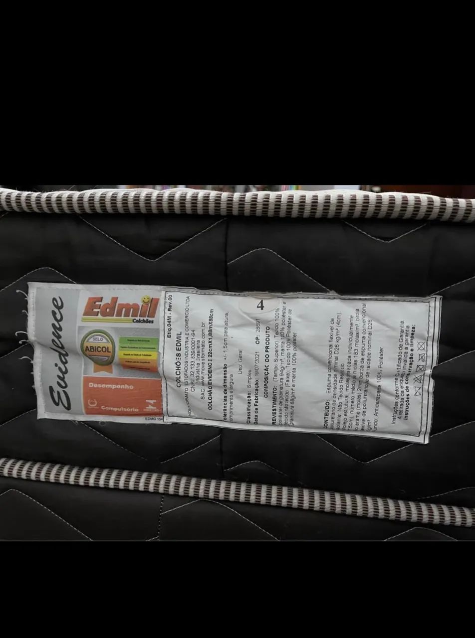 Cama Box + Colchão Solteiro Edmil Evidence (Molas Ensacadas) - Foto 3