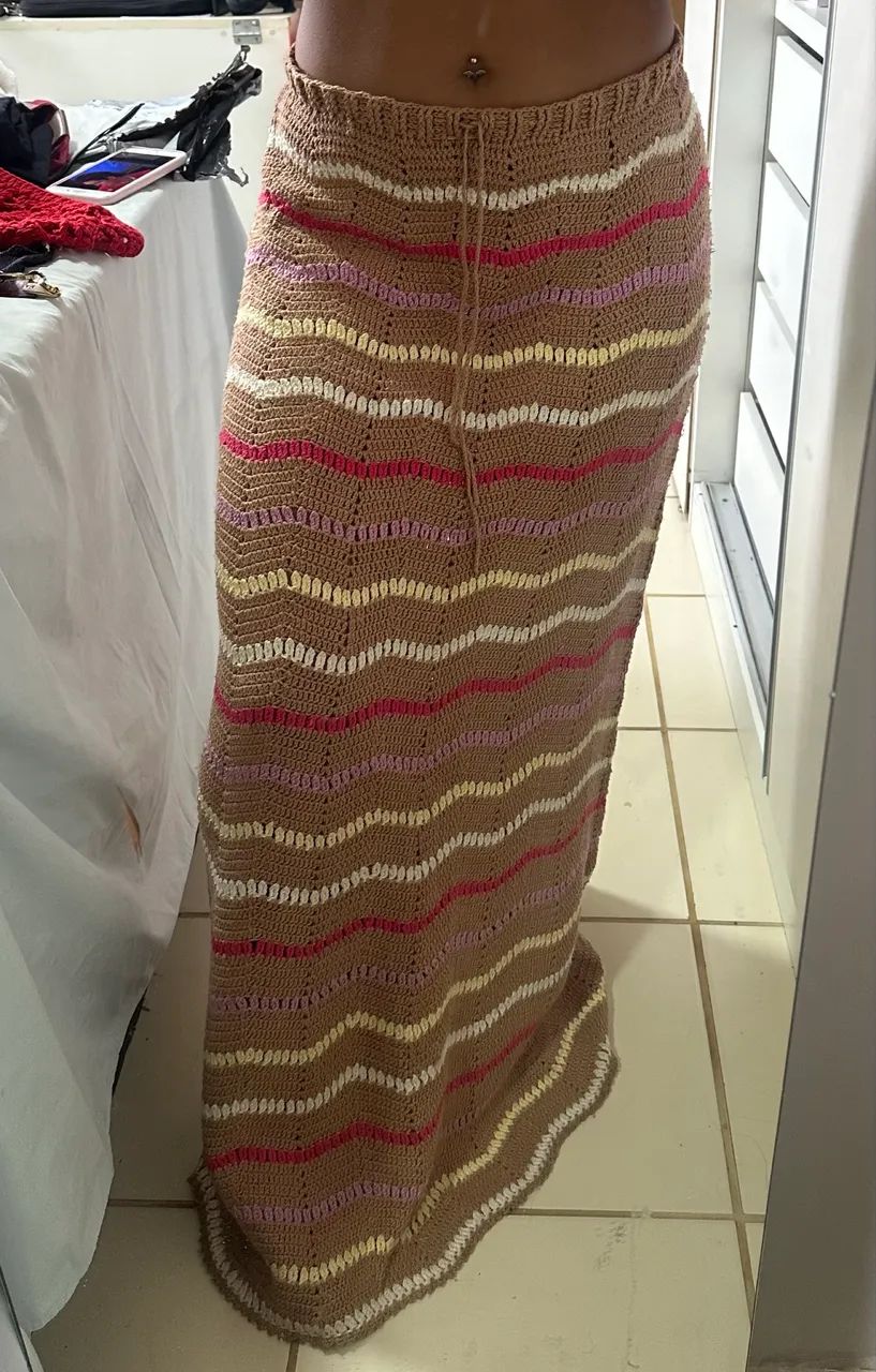 Saia longa de crochê  - Foto 3