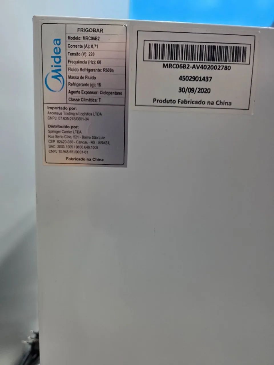 Frigobar Branco 45L 220V Midea - Foto 4