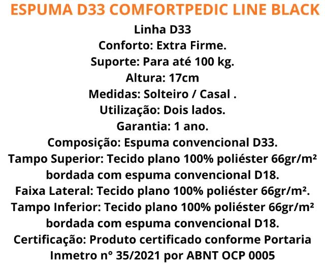 Colchão Casal Espuma D33 Line - Foto 2