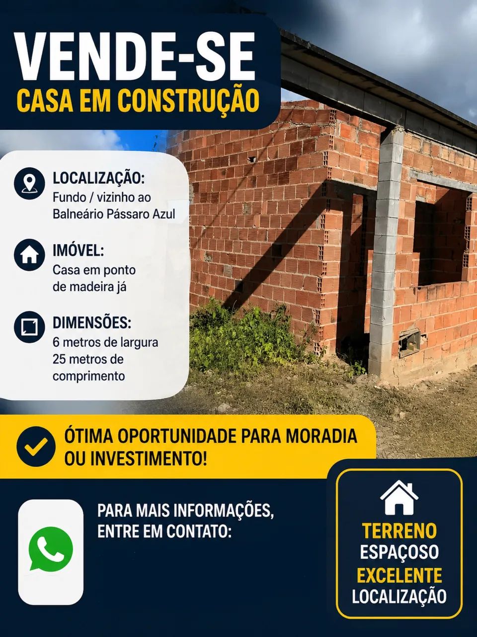 Casa em ponto de madeira 