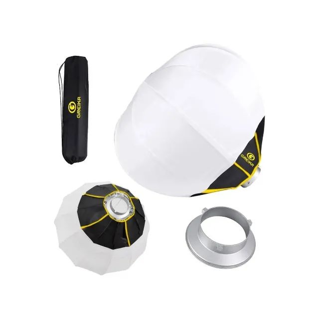 Difusor Globo Lanterna Greika Softbox Branco 45cm - Foto 2