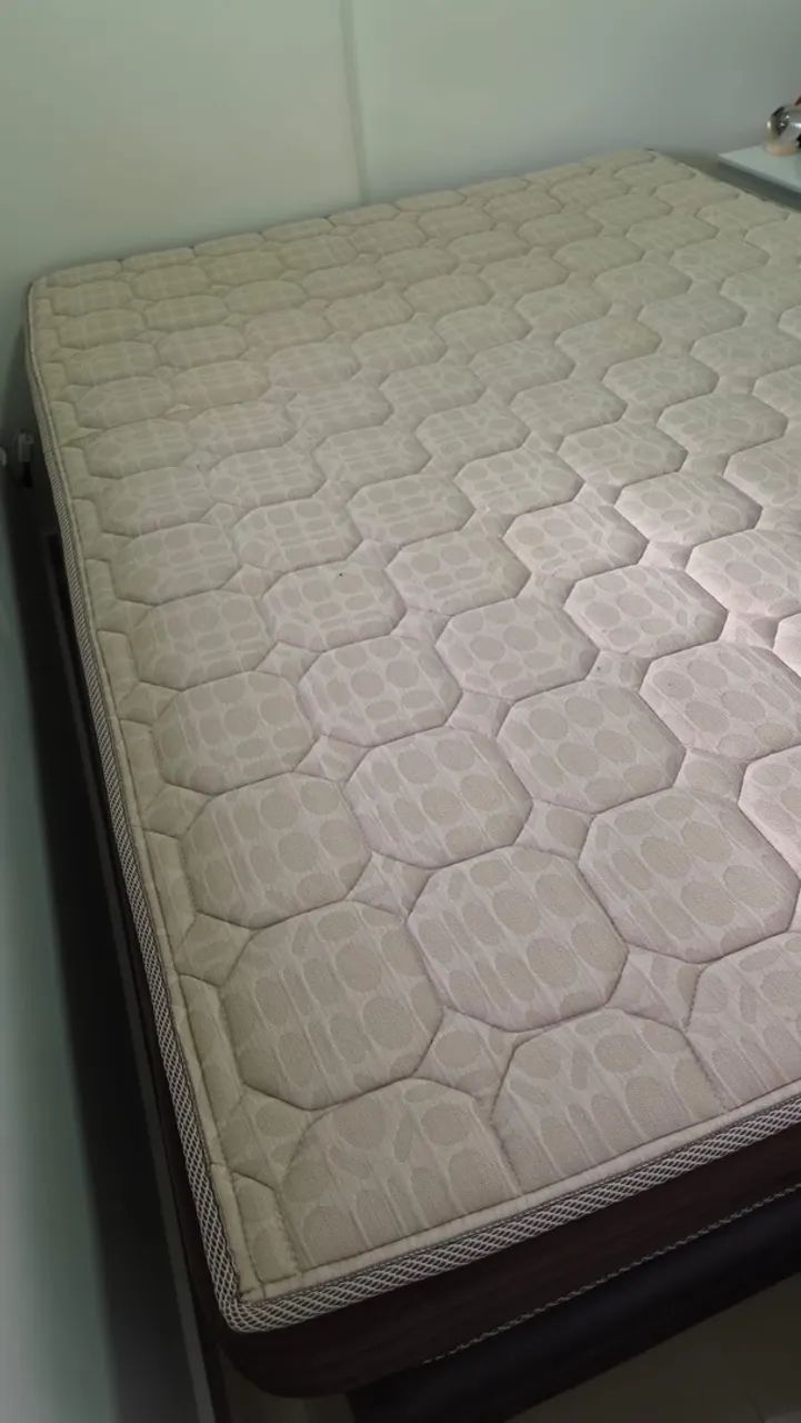 Cama casal box com baú + colchão ortobom  - Foto 4