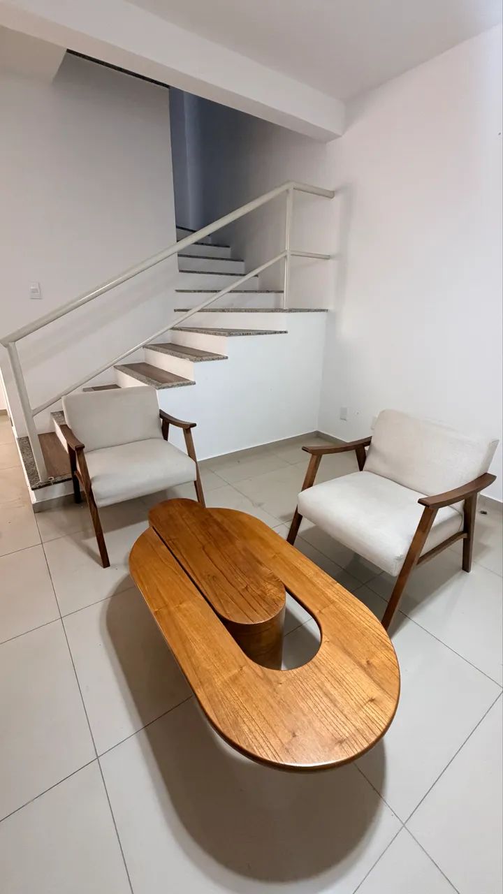 Conjunto 02 poltronas + mesa de centro sala.  - Foto 5